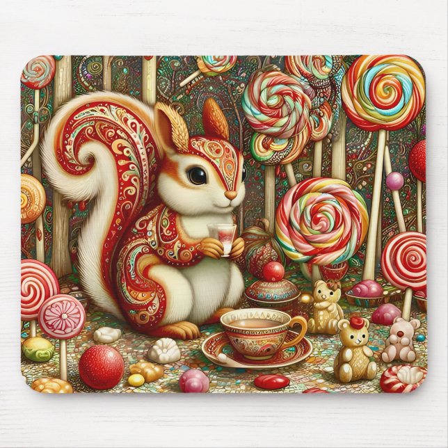 ~ Paisley Squirrel ~ Tee Party ~ Mousepad (Vorne)