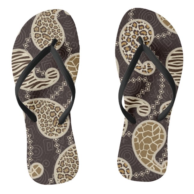 Paisley-Stil Flip Flops (Fußbett)