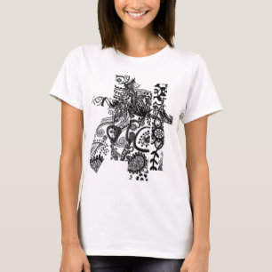 Paisley-Streifen T-Shirt