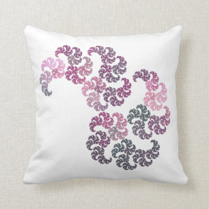 Paisley-Strudel-Fraktal Design im Rosa, im Grau u. Kissen