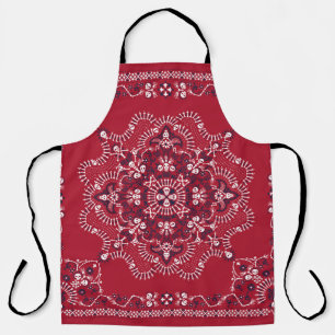 Paisley, Totenköpfe, Bandana, quadratisches Design Schürze