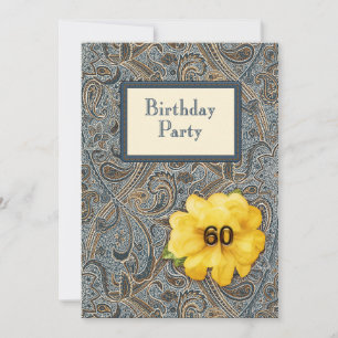 Paisley und Rose Geburtstag 60 Einladung