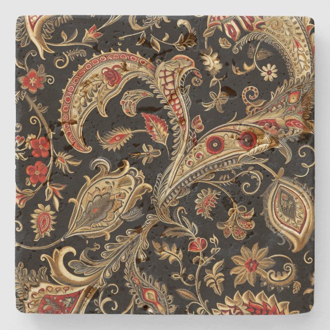 Paisley, Viktorianisch, Gothic, Steinuntersetzer (Vorderseite)