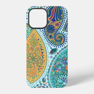 Paisley-Vintage-Blumenmotiv ethnischer nahtloser H iPhone 12 Hülle