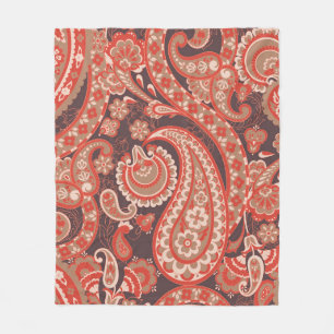 Paisley vintage seamless pattern. Fantastic flower Fleecedecke