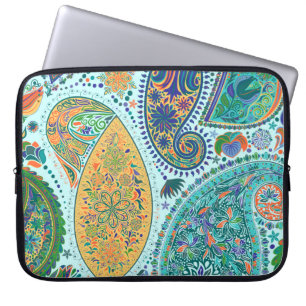 Paisley Vintages Blumenmotiv ethnisch nahtlos back Laptopschutzhülle