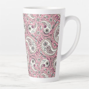 Paisley-Vögel in Babyrosa Milchtasse