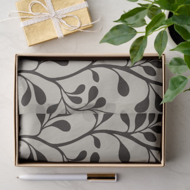 Paisley Waltz Minimalist Botanical Silhouettes Seidenpapier (Geschenk)