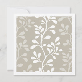 Paisley Waltz Silhouette Beige Minimal Botanical Mitteilungskarte