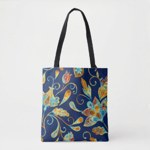 Paisley-Wasserfarbe-Fliesenmuster: Blumen, f