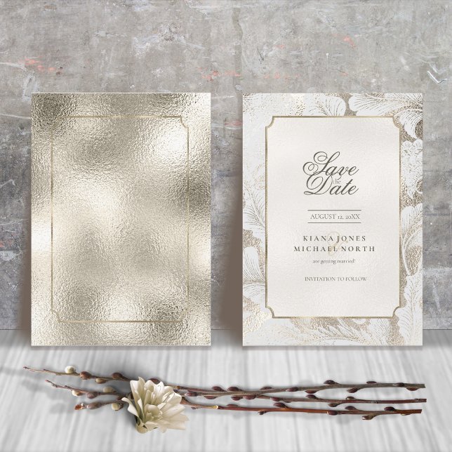 Paisley Wedding Champagne ID767 Save The Date (Von Creator hochgeladen)