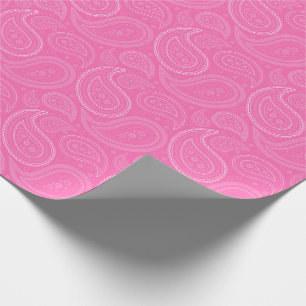 Paisley-Weiß auf rosa Packpapier