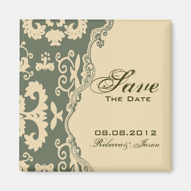 Paisley Western Country Hochzeit SAVE THE DATE Magnet (Vorne)