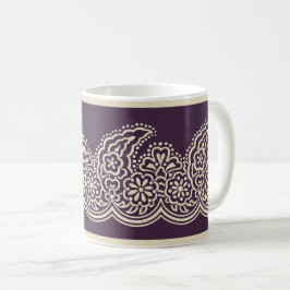 Paisley zur Tasse des Lila Kaffees