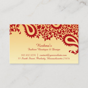 Paisleys Elegante Business Card Visitenkarte