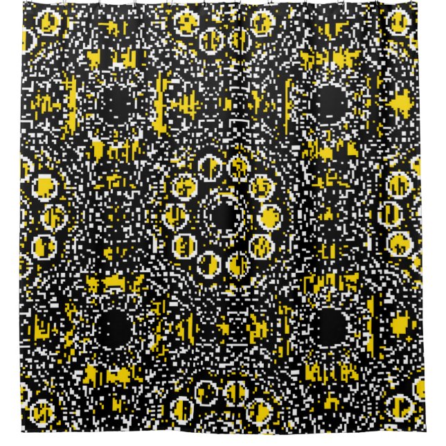 Paisleys eleganter, blumengeschmückter Vintager Hi Duschvorhang (Vorderseite)