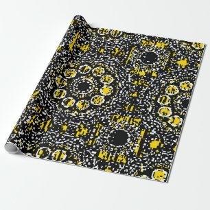 Paisleys eleganter, blumengeschmückter Vintager Hi Geschenkpapier