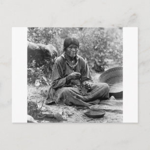 Paiute-Korbflechterin, 1902 Postkarte