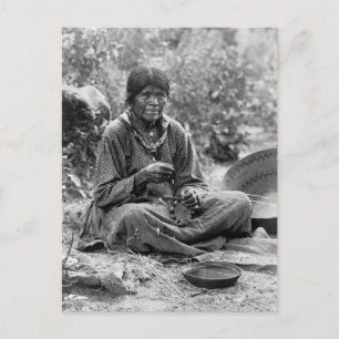 Paiute-Korbflechterin, 1902 Postkarte