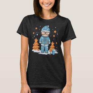 Pajama Boy mit lustigen Weihnachts-Süßigkeiten T-Shirt