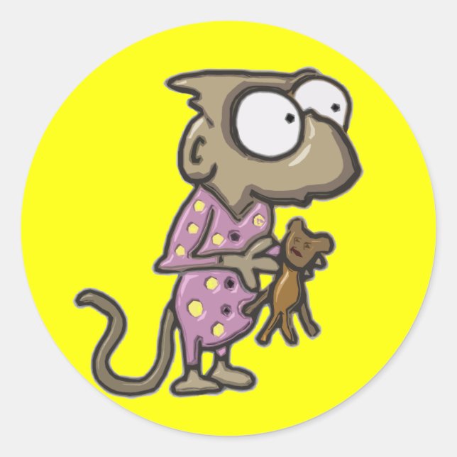 Pajama Monkey Stickers (Vorderseite)