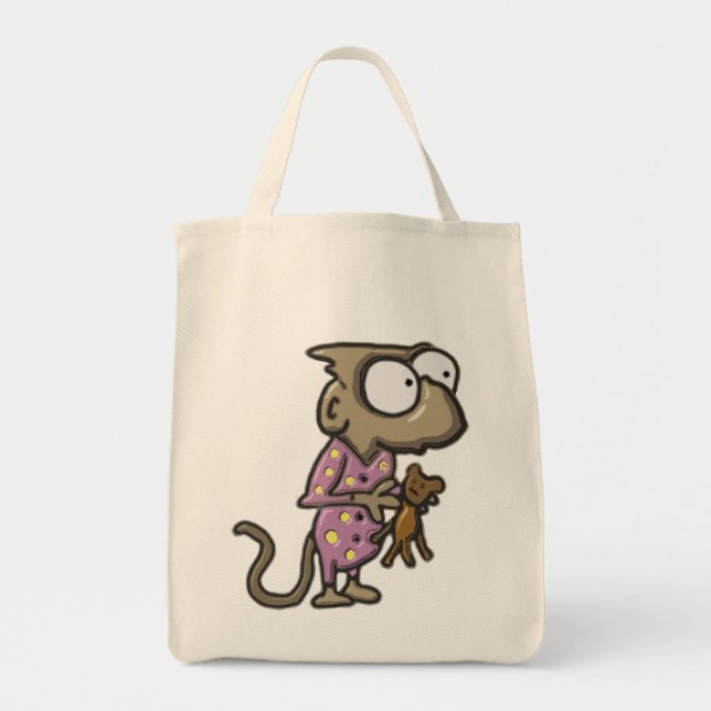 Pajama Monkey Tote Bag Tragetasche (Vorne)