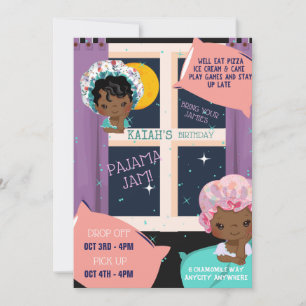 Pajama Party Birthday Einladungskarte