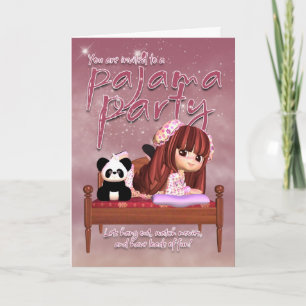 Pajama Party Einladung Card