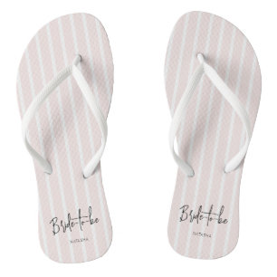 Pajama Party Streifen Chic Bridge zu rosa Flip Flops