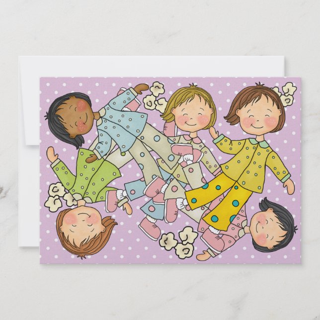 Pajama-Party / Überschlafen - SRF Einladung (Vorderseite)