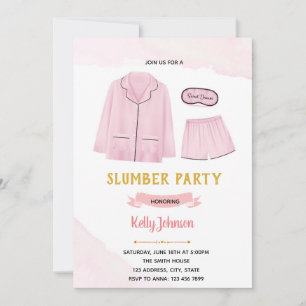 Pajamas Brautparty Bachelorette Thema Dankeskarte