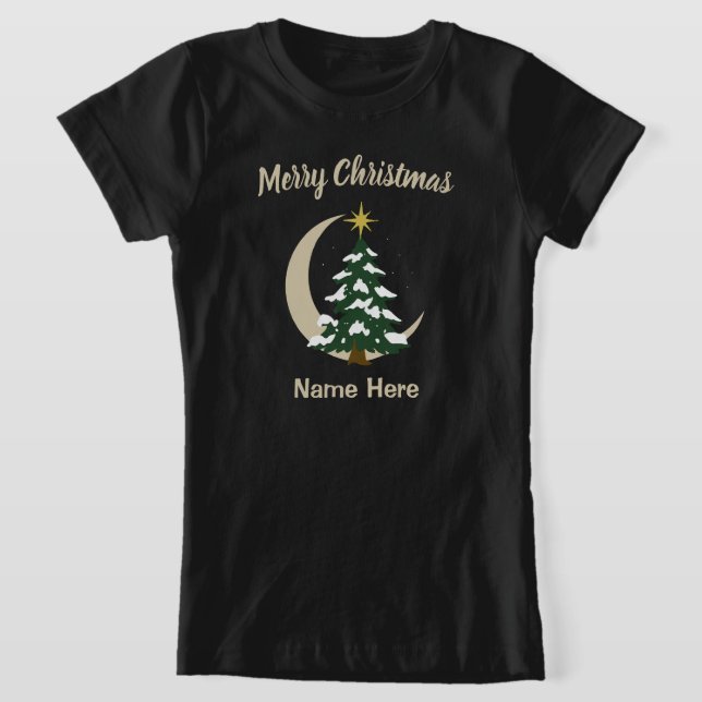 Pajamas Christmas Tree T-Shirt (Personalize) (Ablage )