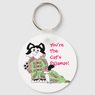Pajamas Niedliche Katzen-Schlüsselkette der Mutter Schlüsselanhänger