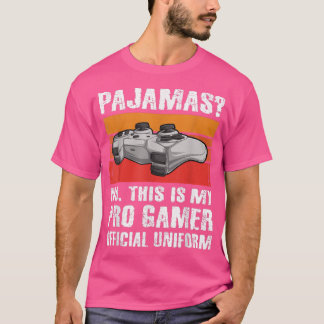 Pajamas No Pro Gamer Funny Video Games Boys Teens T-Shirt