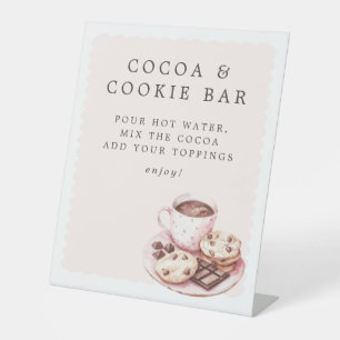 Pajamas & Prosecco Brautparty Kakao & Cookies Sockelschild