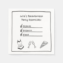 Pajamas & Prosecco Handgeschriebener Junggeselinne