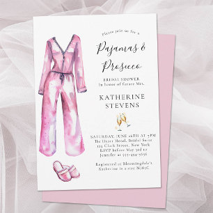 Pajamas Prosecco PJ Lingerie Party Brautparty Einladung