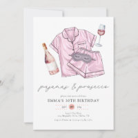 Pajamas Prosecco PJ Party Blush Pink 30. Geburtsta