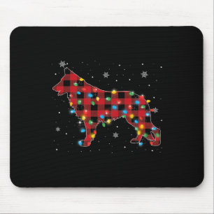 Pajamas Red Kariert German Shepherd Dog Lovers Chr Mousepad