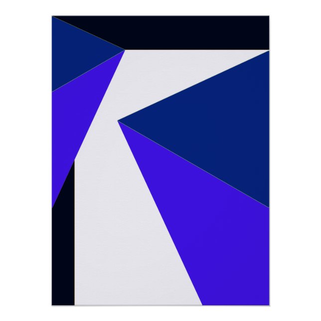 Pájaro azul y blanco poster (Vorderseite)