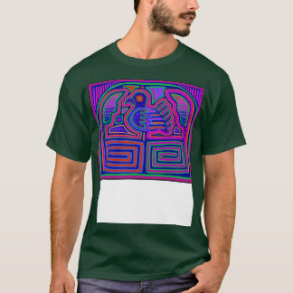 Pajaro in Maze Panama Mola Pink Violet Red TShirt