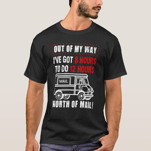 Paketauto Fahrer Kurier Oder Briefträger T-Shirt (Vorderseite)