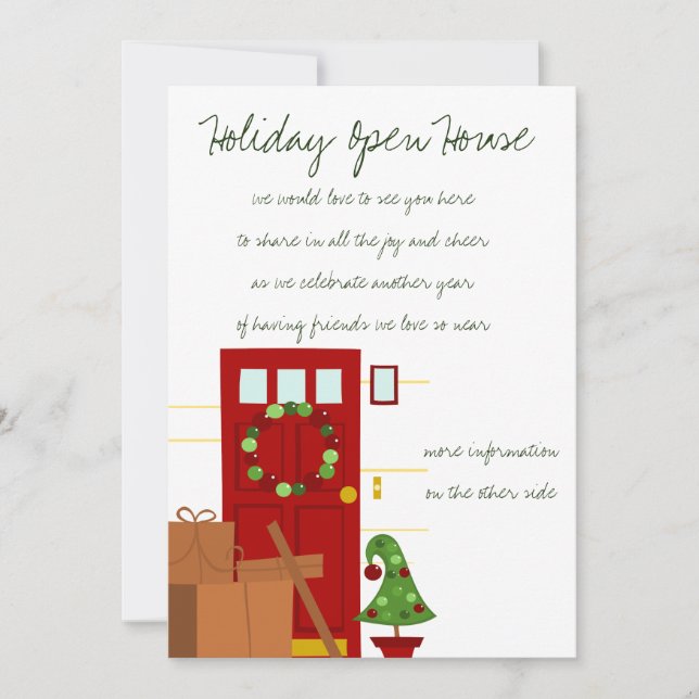 Pakete an der Tür Einladung (Vorderseite)