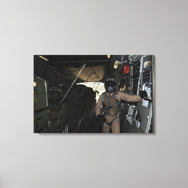 Paketpakete für die Containerzustellung verlassen  Leinwanddruck (Vorderseite)