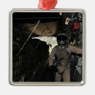 Paketpakete für die Containerzustellung verlassen Silbernes Ornament