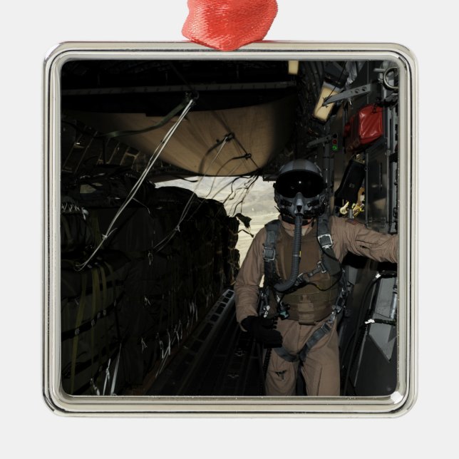 Paketpakete für die Containerzustellung verlassen  Silbernes Ornament (Vorne)