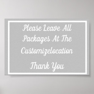 Paketzustellzeichen Poster