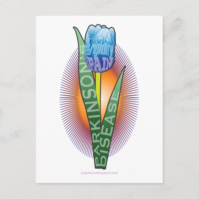 Pakinsons Disease Awareness Tulip Postkarte (Vorderseite)