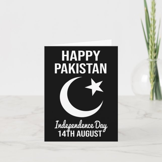 Pakistan 14. August Unabhängigkeitstag Pakistani F Karte (Vorderseite)