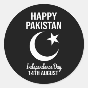 Pakistan 14. August Unabhängigkeitstag Pakistani F Runder Aufkleber